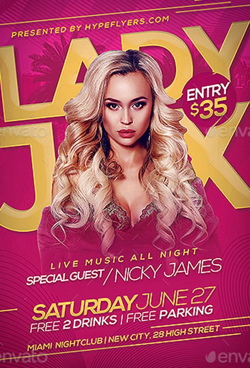 Hip Hop DJ Music Event Flyer Template