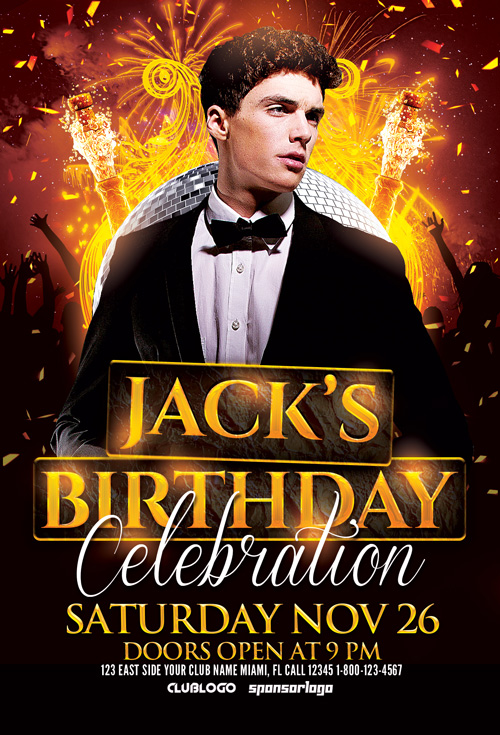Birthday Celebration Flyer Template