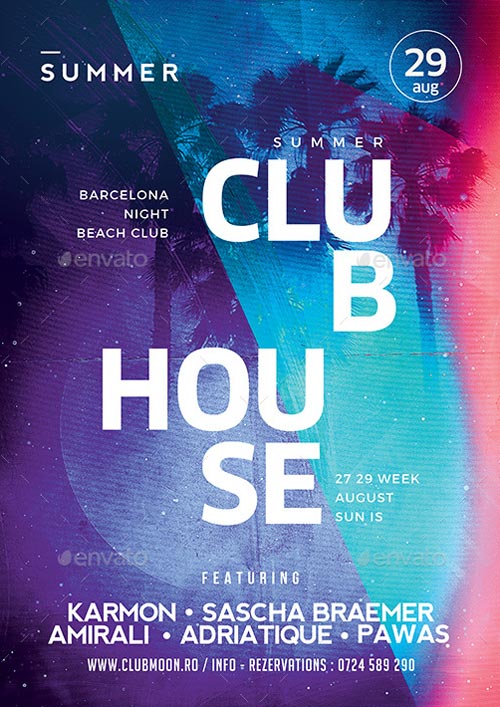 Beach House Summer Flyer Template