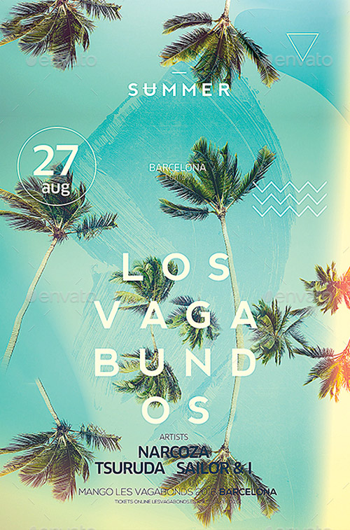 Sun & Palms Flyer Template