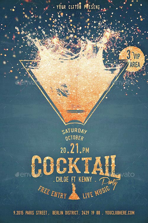 Elegant Cocktail Party Flyer Template