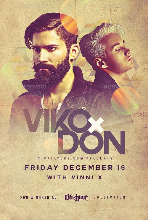 Dual House Dj Flyer Template