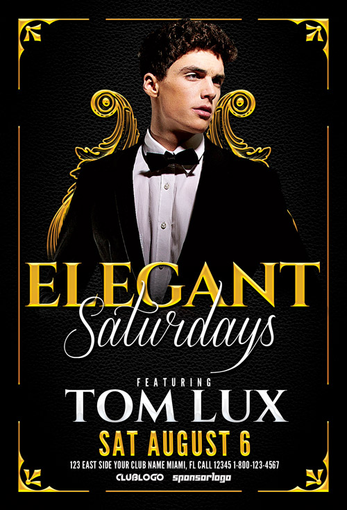Elegant Saturday Party Flyer Template