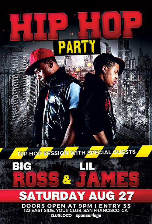 Hip Hop Battle Flyer Template