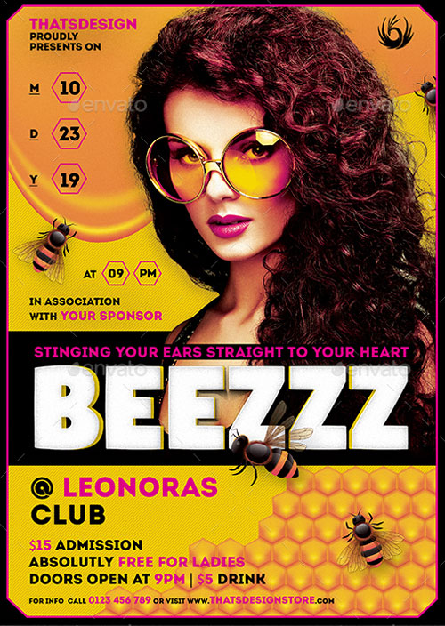 Honey Party Flyer Template