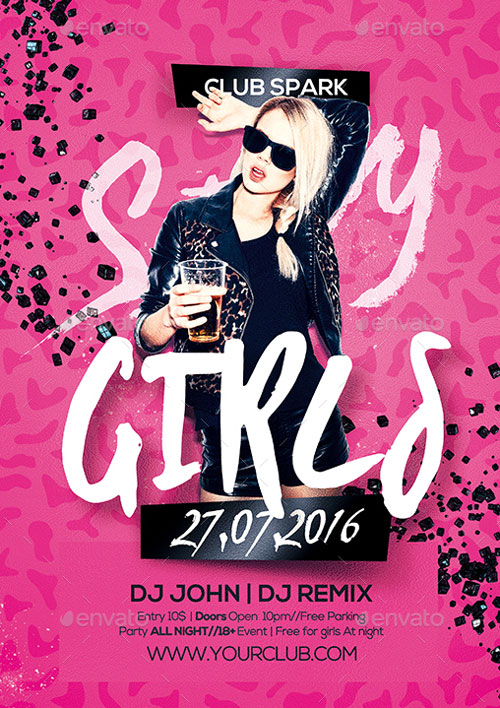 Sexy Girls Party Flyer Template
