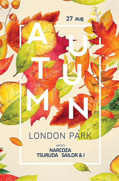 Autumn Party Flyer Template