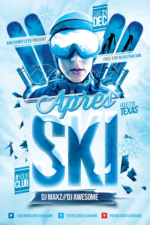 Apres Ski Event Flyer Template
