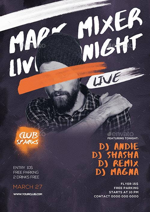 Guest Dj Party PSD Flyer Template