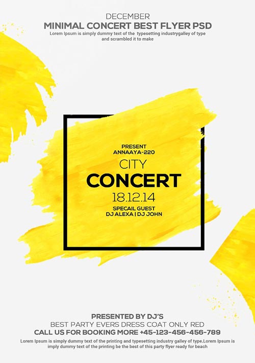 Minimal Colors Flyer PSD Template