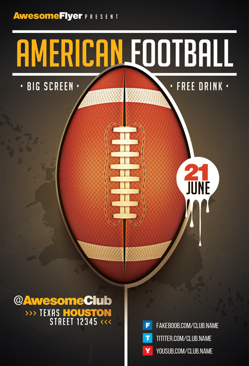 American Football Flyer Template