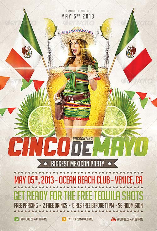 Cinco de Mayo Club Flyer Template