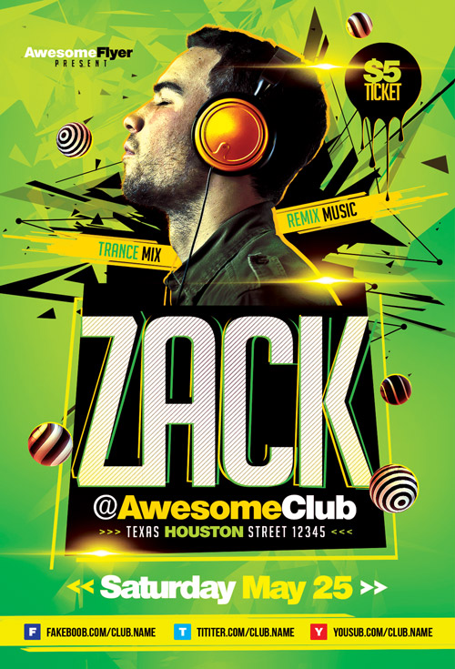 DJ Live Performance Flyer Template