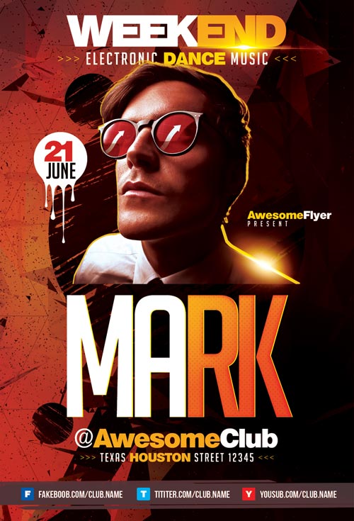 Electro Dance Music Flyer Template