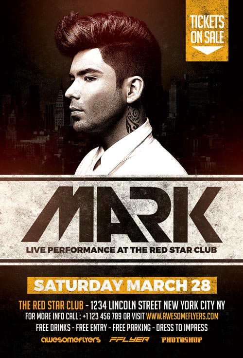 Live Electro DJ Flyer Template