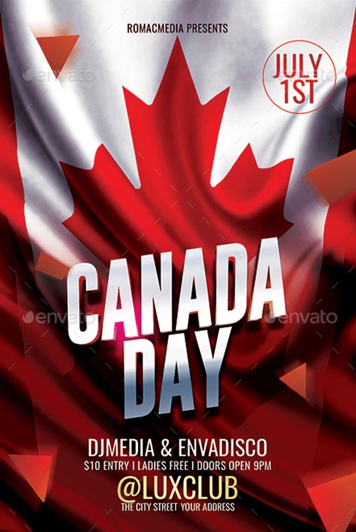 Canada Day Party Poster Template