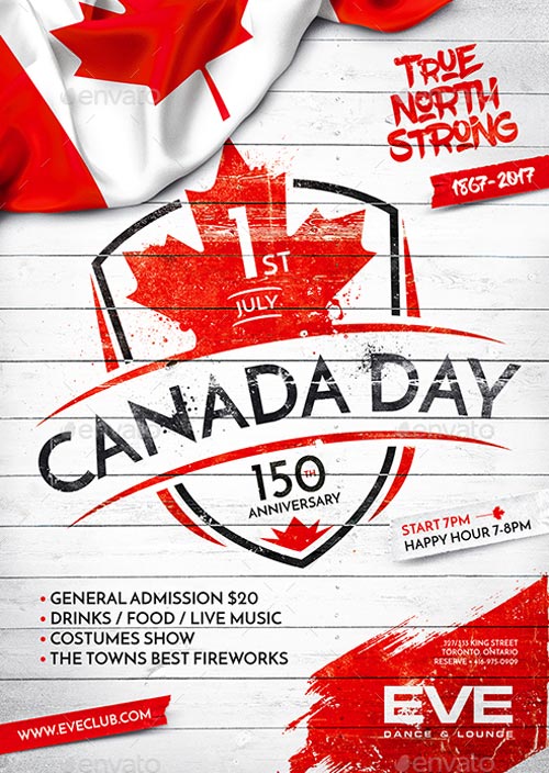 Canada Day Party Flyer Template