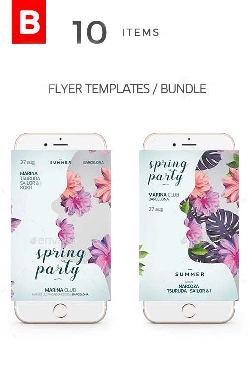 10 Electro Flyer Template Bundle