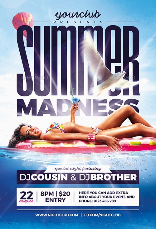Summer Flyer PSD Template