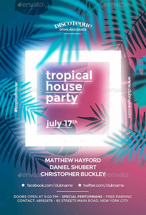 Tropical Summer Flyer Template