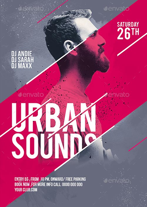 Urban Sounds Party Flyer Template