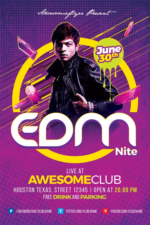 Free EDM Flyer Template