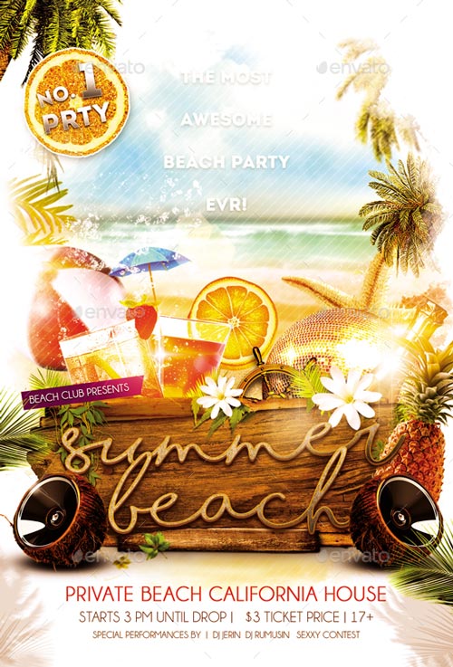 Summer Beach Party Flyer
