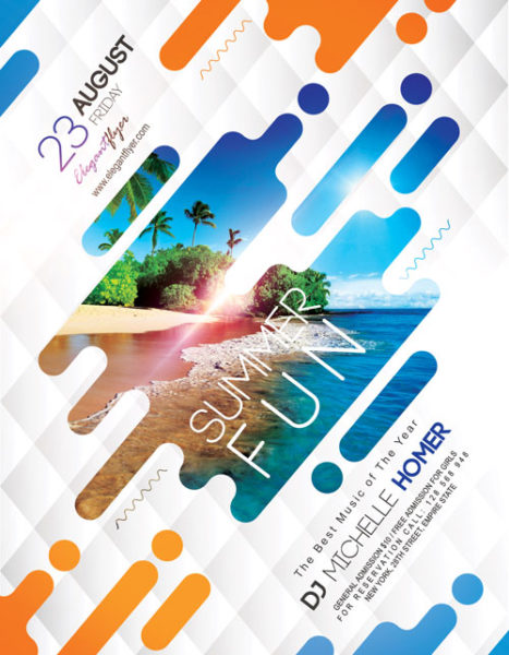 Summer Fun Party Free Flyer Template