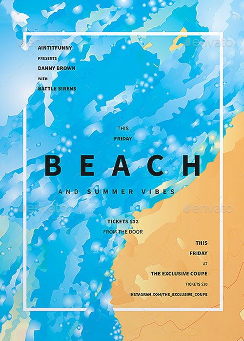 Beach Summer Flyer and Poster Template