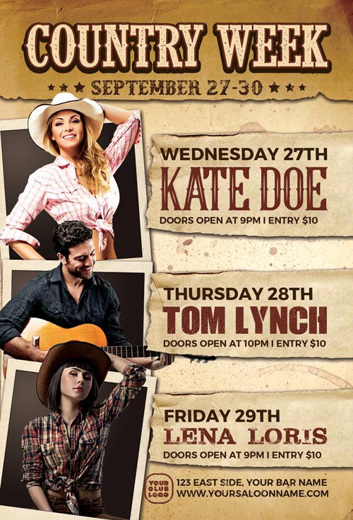 Country Week Flyer Template