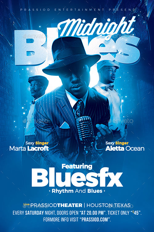 Midnight Blues Flyer Template