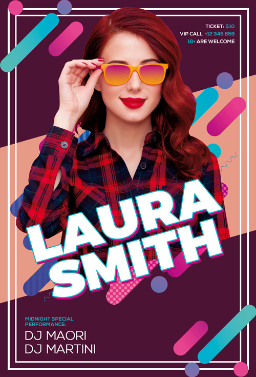 Pop Music DJ Flyer Template
