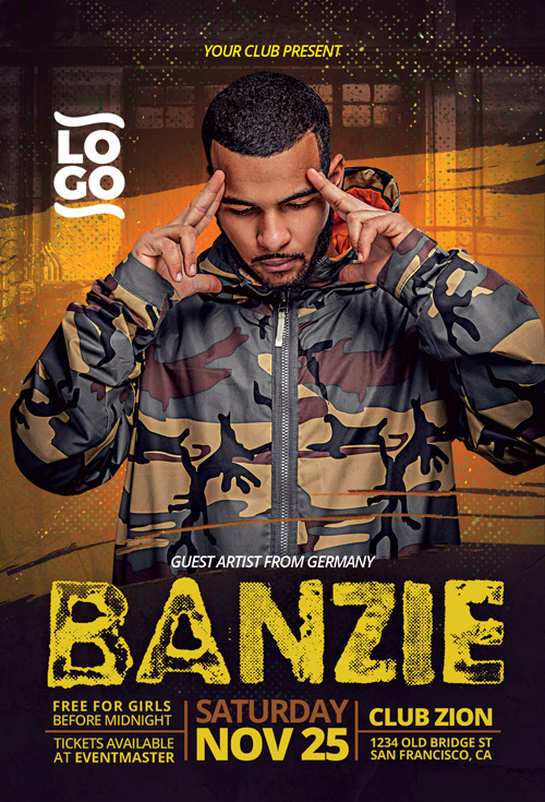 Urban Artist Hip Hop Flyer Template