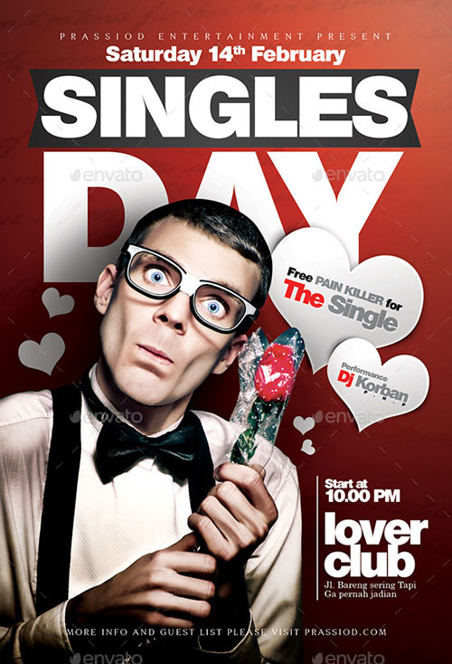 Singles Day Flyer Template