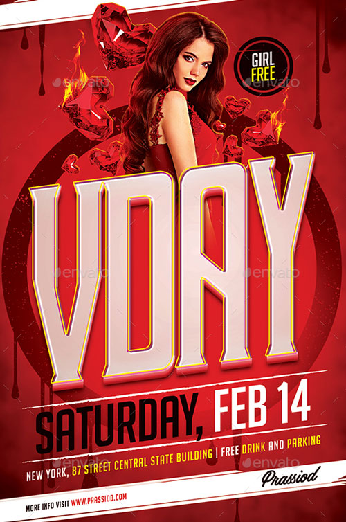 V-Day Flyer Template