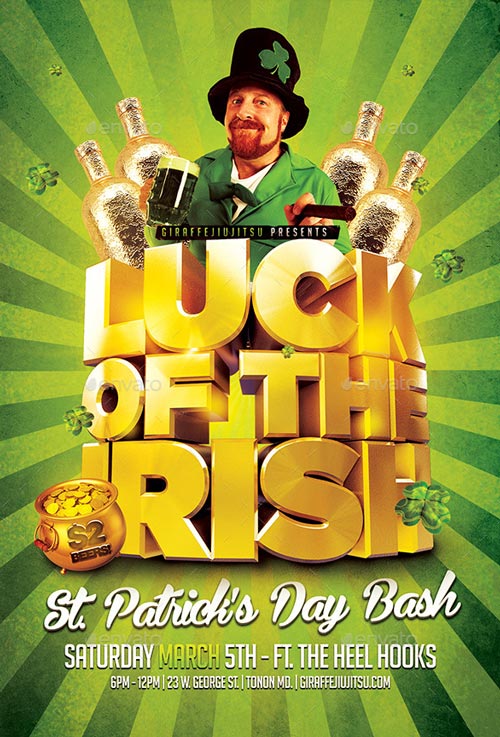 Luck of the Irish St. Patrick's Day Flyer Template