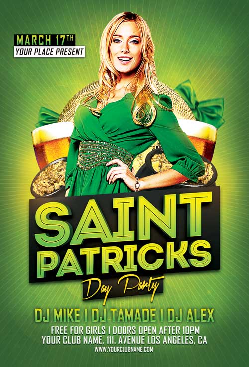 Saint Patricks Day Party Flyer Template
