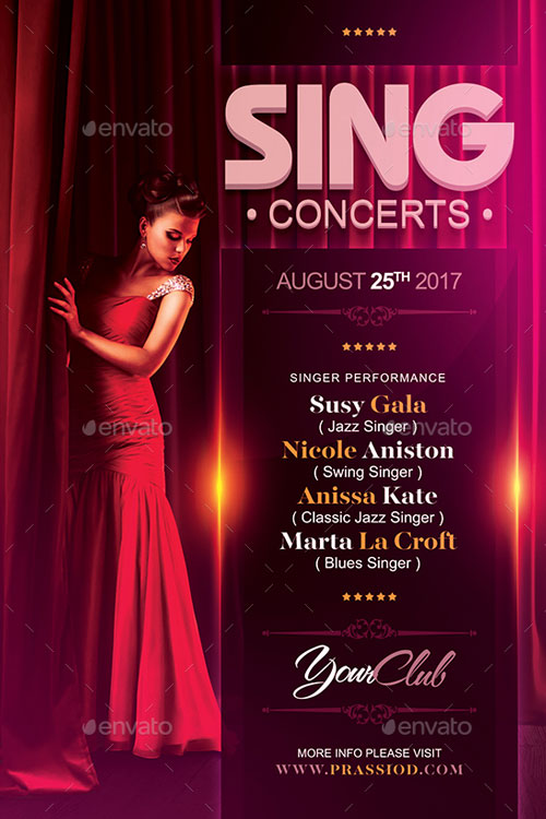 Singer Flyer Template