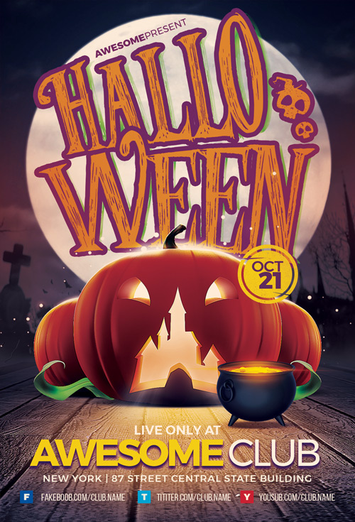 Halloween Night Flyer Template