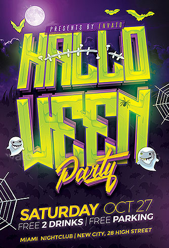 Halloween Party Night Flyer Template