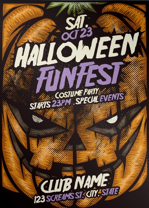 Free Pumpkin Halloween Flyer Template