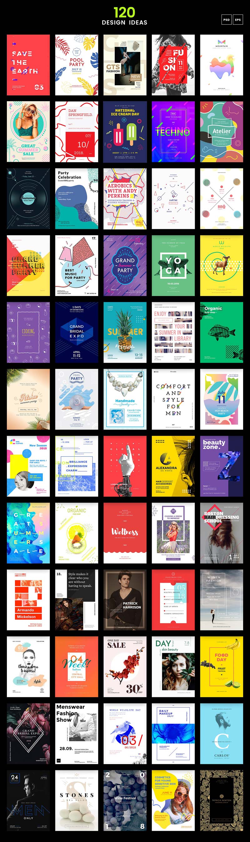 120 Poster and Flyer Bundle