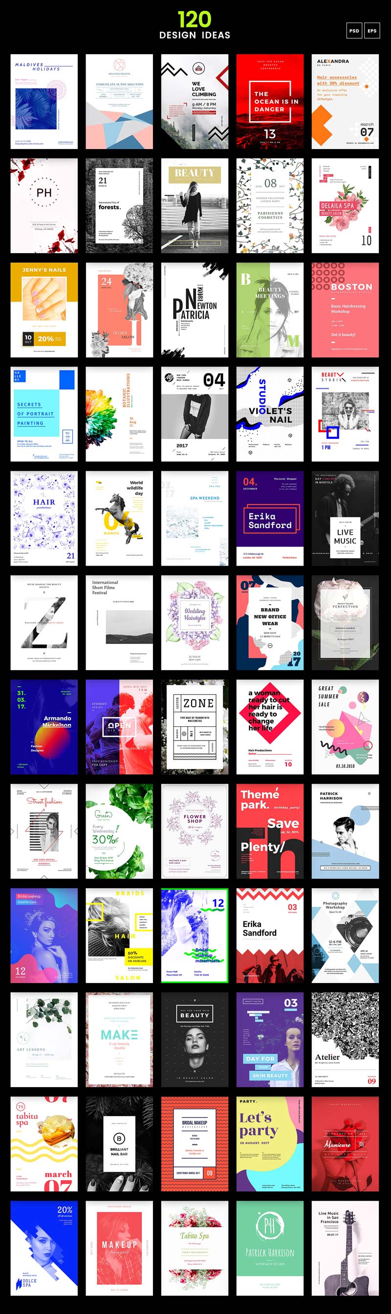 120 Poster and Flyer Bundle