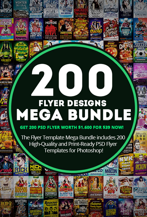 200 Flyer Templates Mega Bundle - Premium Flyer Templates Mega Bundle Deal