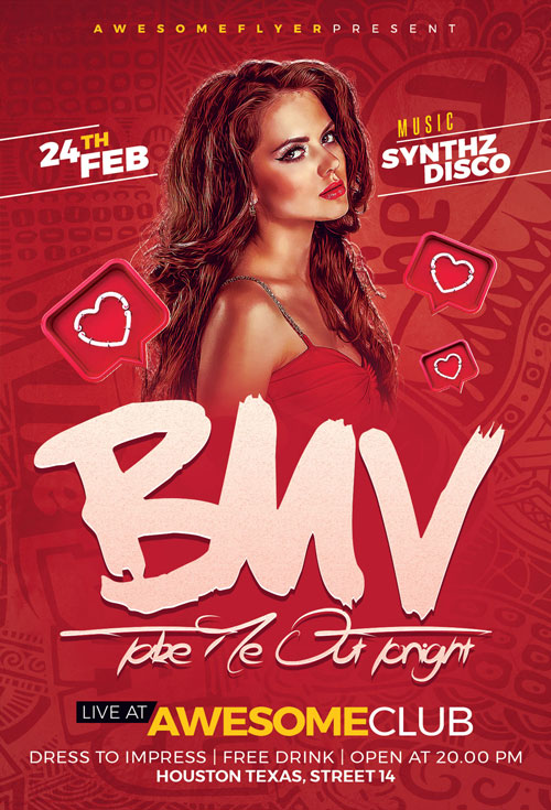 Be My Valentine Flyer Template