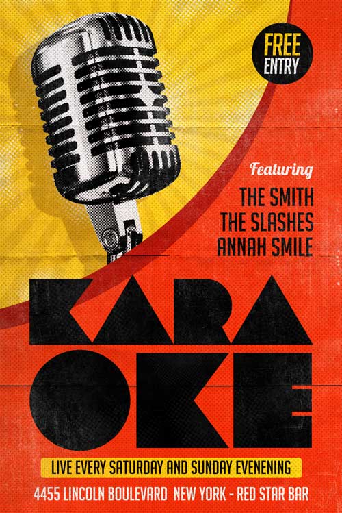Free Karaoke Bar Flyer Template