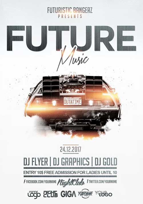 Future Music Flyer Template