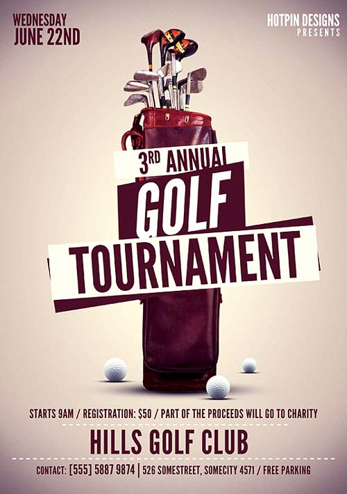Modern Golf Tournament Flyer Template