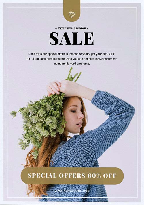 Minimal Fashion Sale Flyer Template