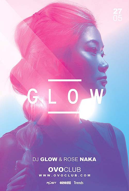 Neon Glow Party Flyer Template